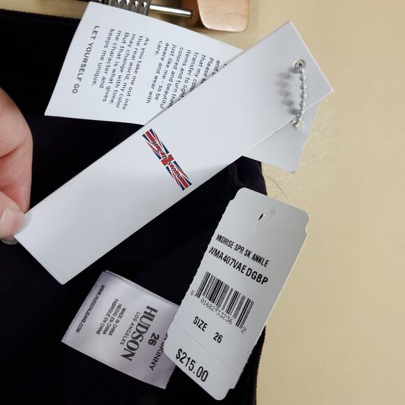 Hudson Nico Ankle Super Skinny Jeans In Degrade Burgundy Plum Size 26 - Picture 9 of 11